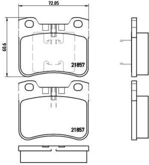 Гальмівні колодки дискові BREMBO P 61 059 (фото 1)