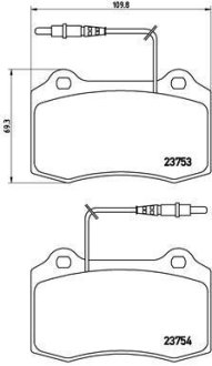 Гальмівні колодки дискові BREMBO P 61 064