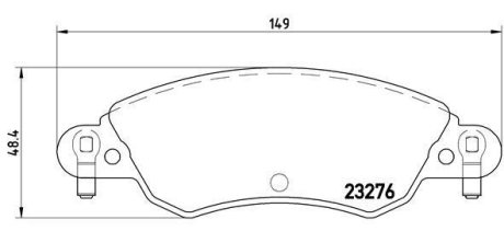 Колодки гальмівні дискові, комплект BREMBO P 61 070