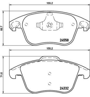 Гальмівні колодки дискові BREMBO P61117 (фото 1)