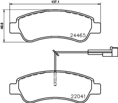 Гальмівні колодки дискові BREMBO P61 125 (фото 1)