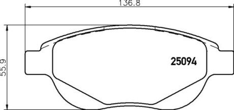 Гальмівні колодки дискові BREMBO P61 137