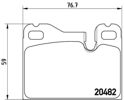 Колодки гальмівні дискові, комплект BREMBO P 65 003