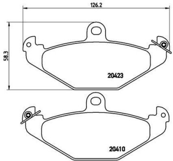 Колодки гальмівні дискові, комплект BREMBO P 68 017