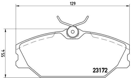 Колодки гальмівні дискові, комплект BREMBO P 68 027