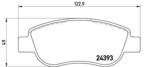 Колодки гальмівні дискові, комплект BREMBO P 68 049