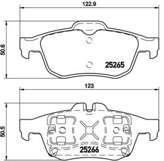 Колодки гальмівні дискові, комплект BREMBO P 68 057