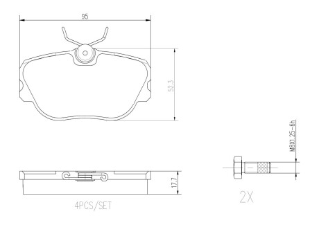 Гальмівні колодки дискові BREMBO P71 004