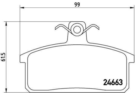 Колодки гальмівні дискові, комплект BREMBO P 79 007