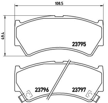 Гальмівні колодки дискові BREMBO P 79 013