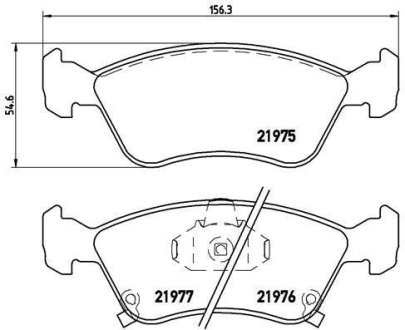 Колодки гальмівні дискові, комплект BREMBO P 83 041