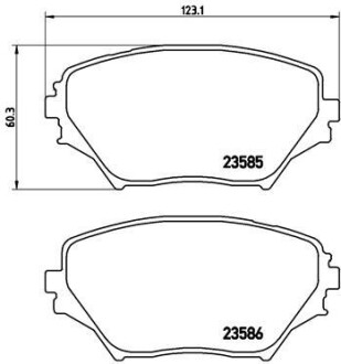 Комплект гальмівних колодок з 4 шт. дисків BREMBO P83055 (фото 1)