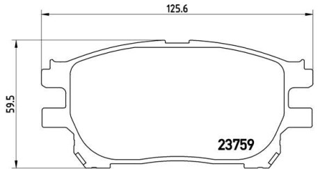 Колодки гальмівні дискові, комплект BREMBO P 83 070