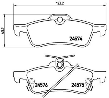 Гальмівні колодки дискові BREMBO P83 087 (фото 1)