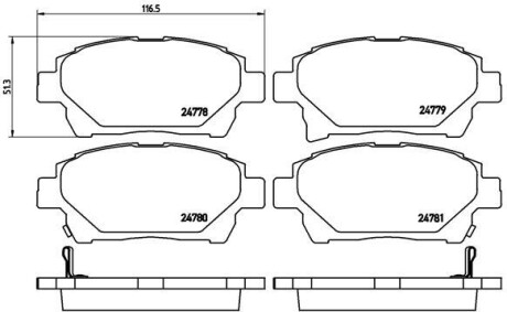 Гальмівні колодки дискові BREMBO P 83 097