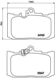 Колодки гальмівні дискові, комплект BREMBO P 83 131