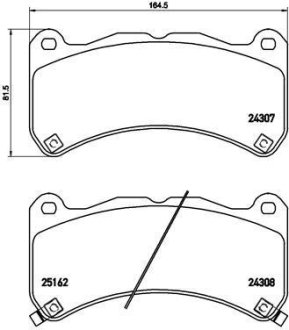 Гальмівні колодки дискові BREMBO P 83 146 (фото 1)