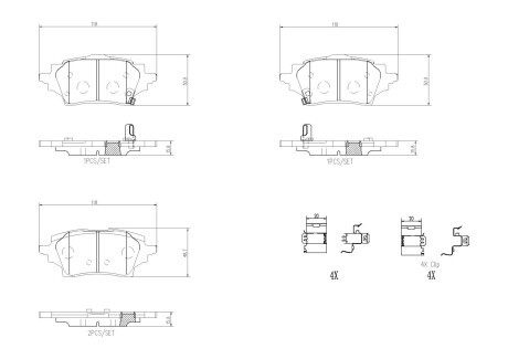 Гальмівні колодки дискові BREMBO P83 178 (фото 1)