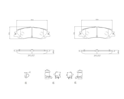 Колодки гальмівні дискові (комплект 4 шт) BREMBO P83192