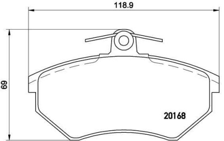 Колодки гальмівні дискові, комплект BREMBO P 85 011