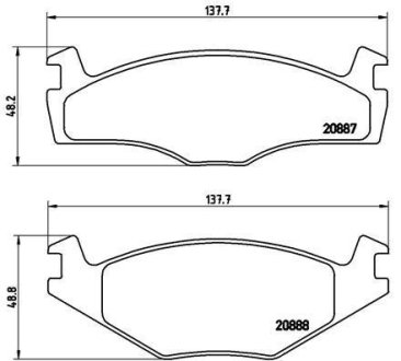 Колодки гальмівні дискові, комплект BREMBO P 85 024