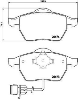 Колодки гальмівні дискові, комплект BREMBO P 85 026 (фото 1)