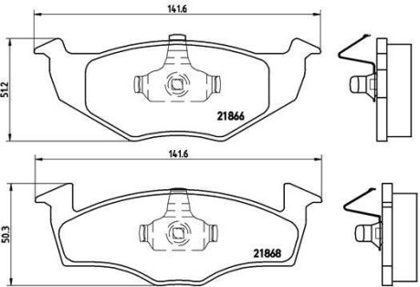 Колодки гальмівні дискові, комплект BREMBO P 85 030 (фото 1)