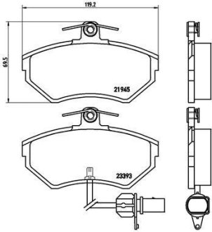 Гальмівні колодки дискові BREMBO P 85 044 (фото 1)