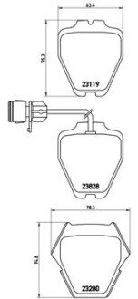 Гальмівні колодки дискові BREMBO P 85 054