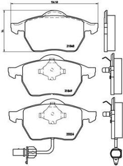 Колодки гальмівні дискові, комплект BREMBO P 85 060