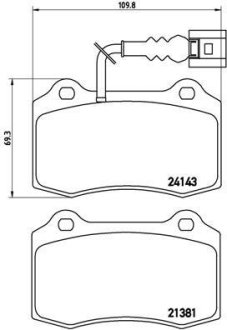 Гальмівні колодки дискові BREMBO P85 104