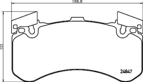 Колодки гальмівні дискові, комплект BREMBO P 85 136 (фото 1)