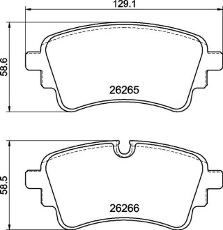 Комплект гальмівних колодок BREMBO P85185 (фото 1)