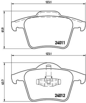 Гальмівні колодки BREMBO P 86 019