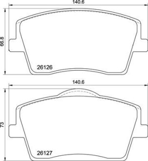 Гальмівні колодки дискові BREMBO P86 031