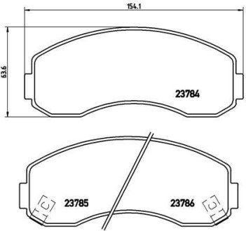 Гальмівні колодки дискові BREMBO P 99 003 (фото 1)