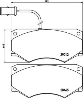 Гальмівні колодки дискові BREMBO PA6 013 (фото 1)