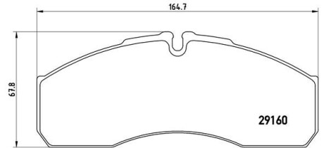 Колодки гальмівні дискові, комплект BREMBO P A6 022 (фото 1)