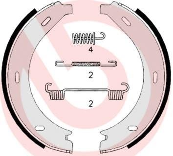 Комплект тормозных колодок, стояночная тормозная система BREMBO S 50 517