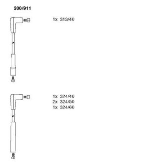 Комплект проводов зажигания BREMI 300/911