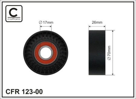 Ролик ремня CAFFARO 123-00