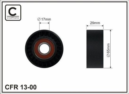 Ролик натяжитель поликлиневого ремня Renault 1.9TDI/DCI CAFFARO 13-00 (фото 1)