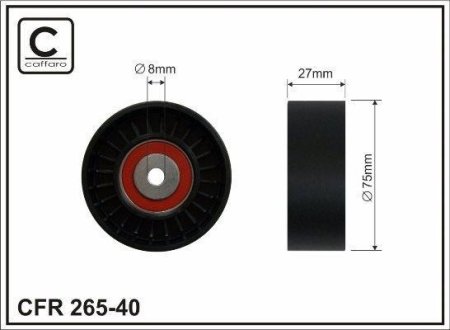 Натяжной ролик, поликлиновой ремень CAFFARO 265-40