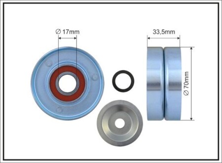 Ролик ремня CAFFARO 500-079