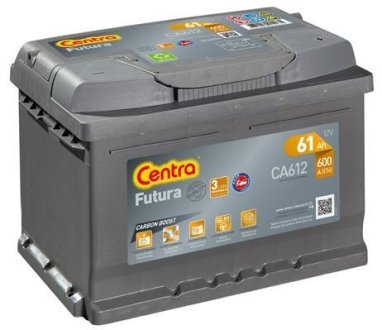 Стартерная аккумуляторная батарея Centra CA612