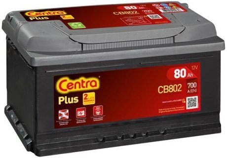 Стартерная аккумуляторная батарея Centra CB802