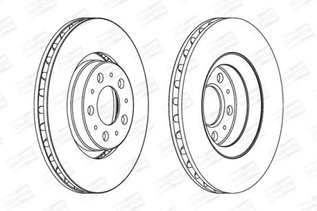 Диск гальмівний CHAMPION 562173CH (фото 1)