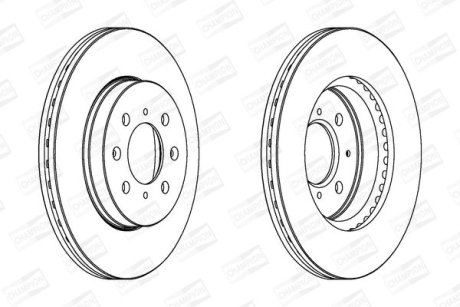 Диск гальмівний CHAMPION 563065CH (фото 1)