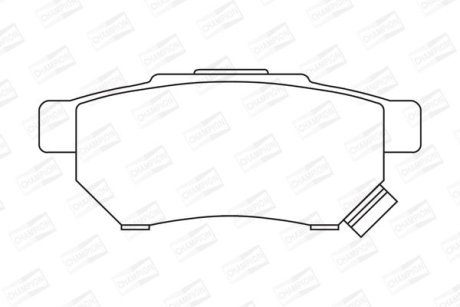 Колодки тормозные дисковые задние HONDA CIVIC VI Fastback (MA, MB) 94-01, CIVIC VI Hatchback (EJ, EK) 95-01 CHAMPION 572136CH (фото 1)