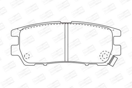 Колодки тормозные дисковые задние MITSUBISHI DELICA / SPACE GEAR 94-07, L400 Van (PD_W, PC_W, PB_V, PA_W, PA_V) 94-07 CHAMPION 572200CH (фото 1)